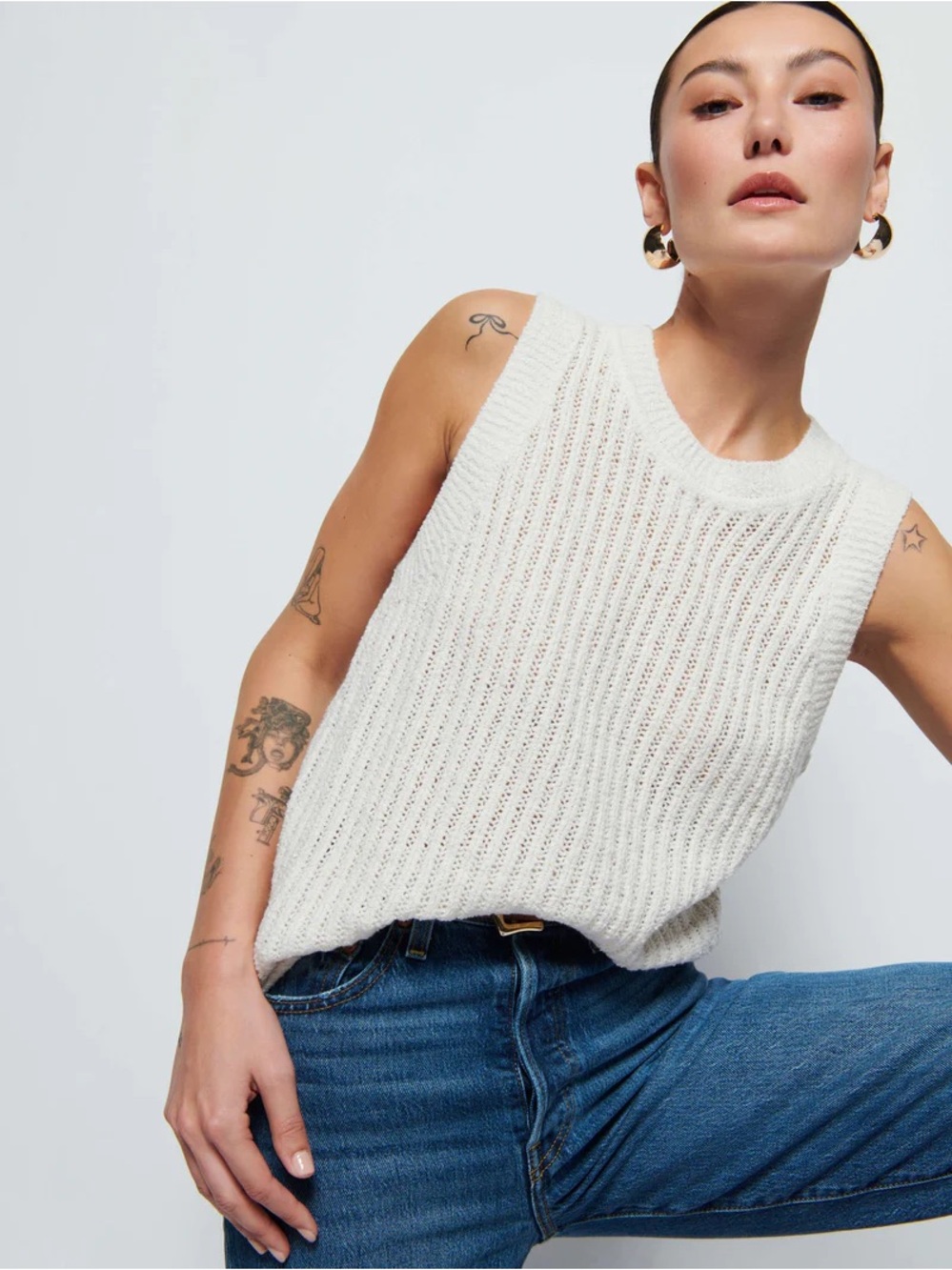Nation LTD Elliana Knit Tank - Porcelain